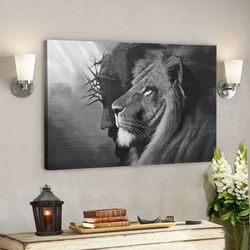 God Canvas Prints - Jesus Canvas Art - Black The Lion Of Judah Jesus Lion Wall Art Canvas Print - Jesus Christ Poster
