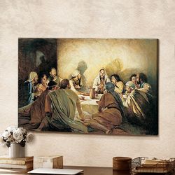 Jesus Canvas 24 - Christian Gift - Jesus Canvas Painting - Jesus Poster - Jesus Canvas Art - Jesus Christ Last Supper