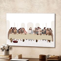 Jesus Christ Last Supper - Jesus Canvas 24 - Christian Gift - Jesus Canvas Painting - Jesus Poster - Jesus Canvas Art