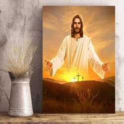 Jesus Christ Poster - Jesus Canvas - Christian Gift - Jesus Canvas Painting - Jesus Poster - Jesus Canvas Wall Art