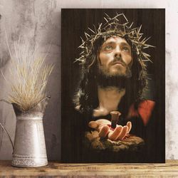 Jesus' Crucified Hands - Jesus Canvas - Christian Gift - Jesus Canvas Painting - Jesus Poster - Jesus Canvas Wall Art
