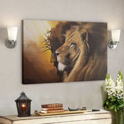 Jesus God Landscape Canvas Prints - God Wall Art - The Lion Of Judah - Jesus Canvas Wall Art - Jesus Christ Poster