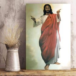 Jesus Saying Come To Me Canvas - Jesus Canvas Painting - Jesus Canvas Art - Bible Verse Canvas Wall Art - Christ Poster
