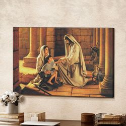 jesus the healer canvas poster - jesus canvas painting - jesus canvas art - bible verse canvas wall art - christ poster