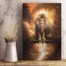 Lion Canvas Print - Jesus Pictures - Jesus Canvas Poster - Jesus Wall Art - Christ Pictures - Jesus Canvas Print
