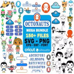 150 octonauts svg bundle, octonauts svg, octonauts vector, octonauts characters svg, octonauts bundle