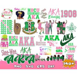 140 alpha kappa alpha svg bundle, alpha kappa alpha svg, sorority svg, aka woman svg