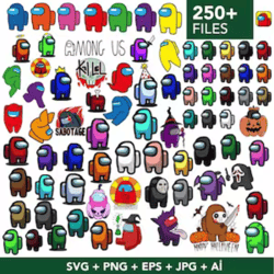 250 among us svg bundle, among us birthday clipart, among us cricut, among us svg bundle, among us party svg