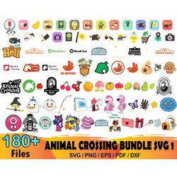 180 animal crossing svg bundle, animal crossing svg, gamer svg, bundle svg, cartoon svg