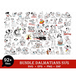 92 dalmatian svg bundle, dalmatiner svg, 101 dalmatians clip art, dalmatians png, bundle svg - download file