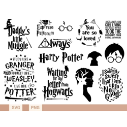 harry potter svg bundle, harry potter svg, harry potter elements svg, magic spells svg, christmas harry potter svg