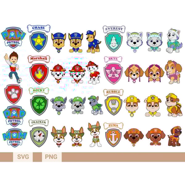 Paw Patrol Svg Bundle, Paw Patrol Svg, Paw Patrol Clipart - Inspire Uplift