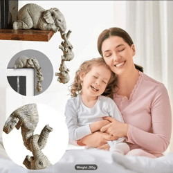 3pcs adorable elephant hanging decor set -whimsical resin crafts for  stylish home and room decor