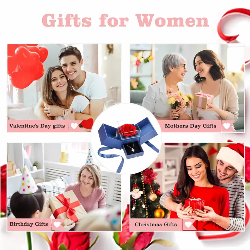 Rose Gifts For Mom Her Girlfriend Women With I Love You Necklace In 100 Languages (9).png