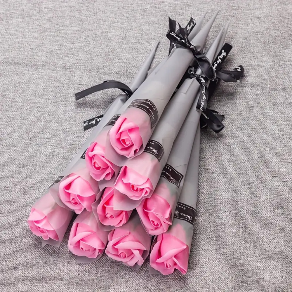 10pcs, Valentine's Day Gift Rose Festival Artificial Flower (9).png