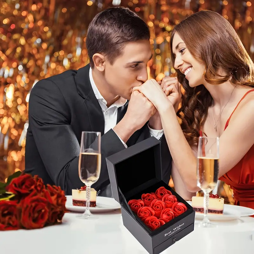 Water Drop Pendant Necklace Crystal Adjustable Ring Set With Red Rose Jewelry Storage Box (4).png