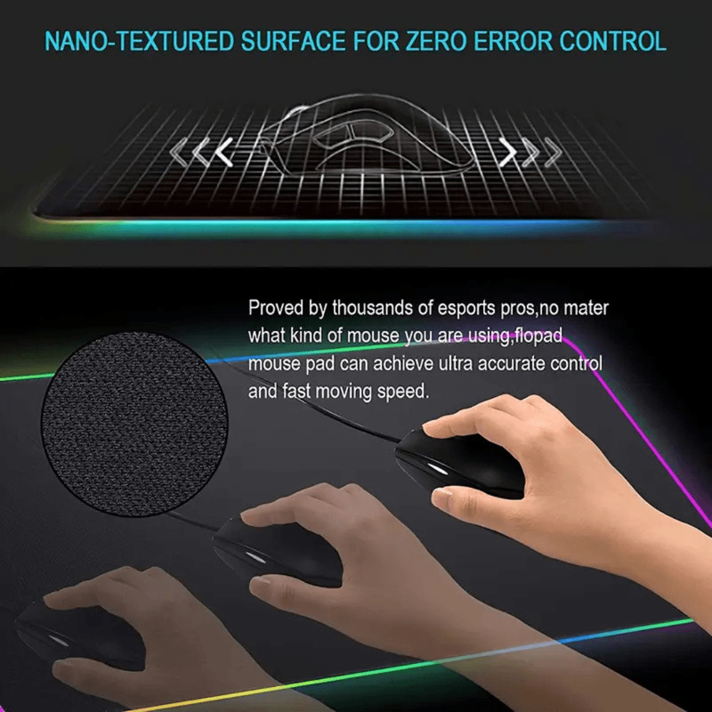 Large RGB Gaming Mouse Pad  Extended Soft Keyboard Mat 1