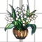 Floral Sun Catcher Wall Decor Lily of the Valley Chain Floral for Porch Kitchen or Outdoor Spaces