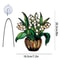 Floral Sun Catcher Wall Decor Lily of the Valley Chain Floral for Porch Kitchen or Outdoor Spaces