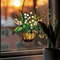 Floral Sun Catcher Wall Decor Lily of the Valley Chain Floral for Porch Kitchen or Outdoor Spaces