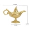 Collectable Carved Rare Genies Lamp Gold Zinc Alloy Aladdins Lamp Model for Home Decoration