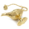 Collectable Carved Rare Genies Lamp Gold Zinc Alloy Aladdins Lamp Model for Home Decoration