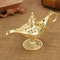 Collectable Carved Rare Genies Lamp Gold Zinc Alloy Aladdins Lamp Model for Home Decoration