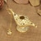 Collectable Carved Rare Genies Lamp Gold Zinc Alloy Aladdins Lamp Model for Home Decoration