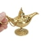 Collectable Carved Rare Genies Lamp Gold Zinc Alloy Aladdins Lamp Model for Home Decoration