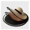 Women Big Brim Sun Hat Foldable Straw Beach Hat With UV Protection Vintage Waves Design 7