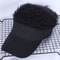 Adjustable Sun Visor for Men Women Stylish Baseball Cap with Spiked Fake Hair for Casual Sun Prot