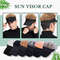 Adjustable Sun Visor for Men Women Stylish Baseball Cap with Spiked Fake Hair for Casual Sun Prot