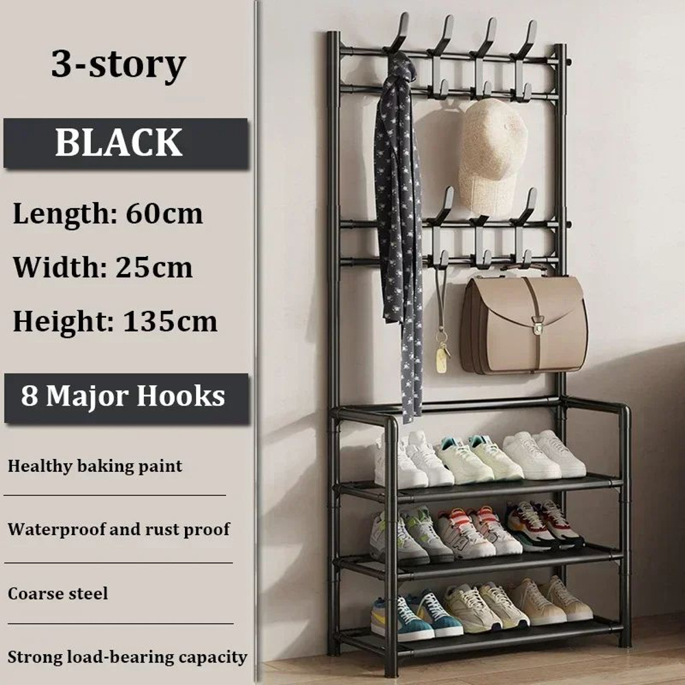 DIY Doorway Shoe Rack Clothes Hanger MultiLayer Living Room Organizer For Hats Shoes And Storage S 7
