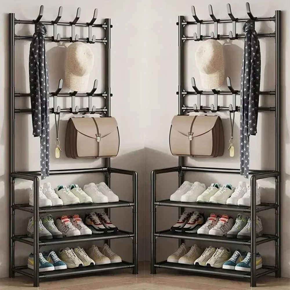 DIY Doorway Shoe Rack Clothes Hanger MultiLayer Living Room Organizer For Hats Shoes And Storage S 11
