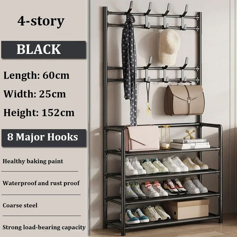 DIY Doorway Shoe Rack Clothes Hanger MultiLayer Living Room Organizer For Hats Shoes And Storage S 14