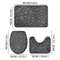 Modern Stone Pattern Bath Mat Set UltraAbsorbent NonSlip  Comfortable for Simple Bathroom Decor