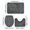 Modern Stone Pattern Bath Mat Set UltraAbsorbent NonSlip Comfortable for Simple Bathroom Decor
