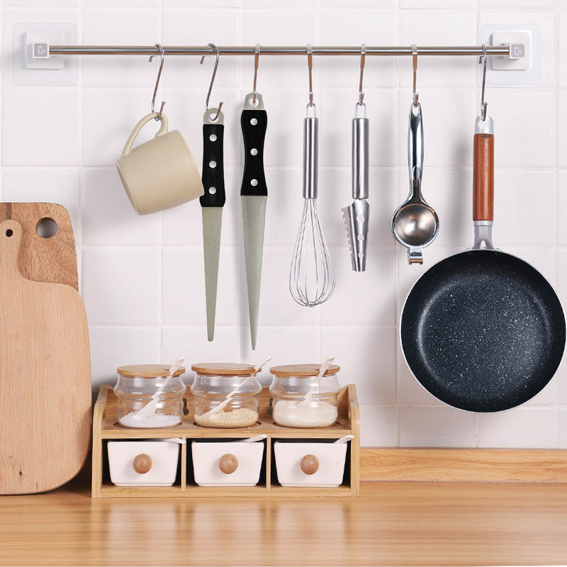 Professional Knife Sharpening Stone Dual Grit Honing Bar For Curved Blades Sickle Kitchen Cutlery 2