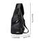 USB Charging Chest Bag For Men Lightweight PU Crossbody Sling Bag Anti Theft Zipper Design Phone 1