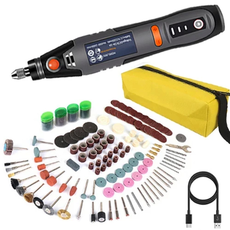 Mini Wireless Drill, Electric 3-Speed Engraving Pen & Cordless Rotary Tool for DIY, Polishing, Cutting