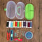 Mini Travel Sewing Box Set Compact Handy Needlework Tool With PP Case For Quick Fabric Repairs Anyw 1