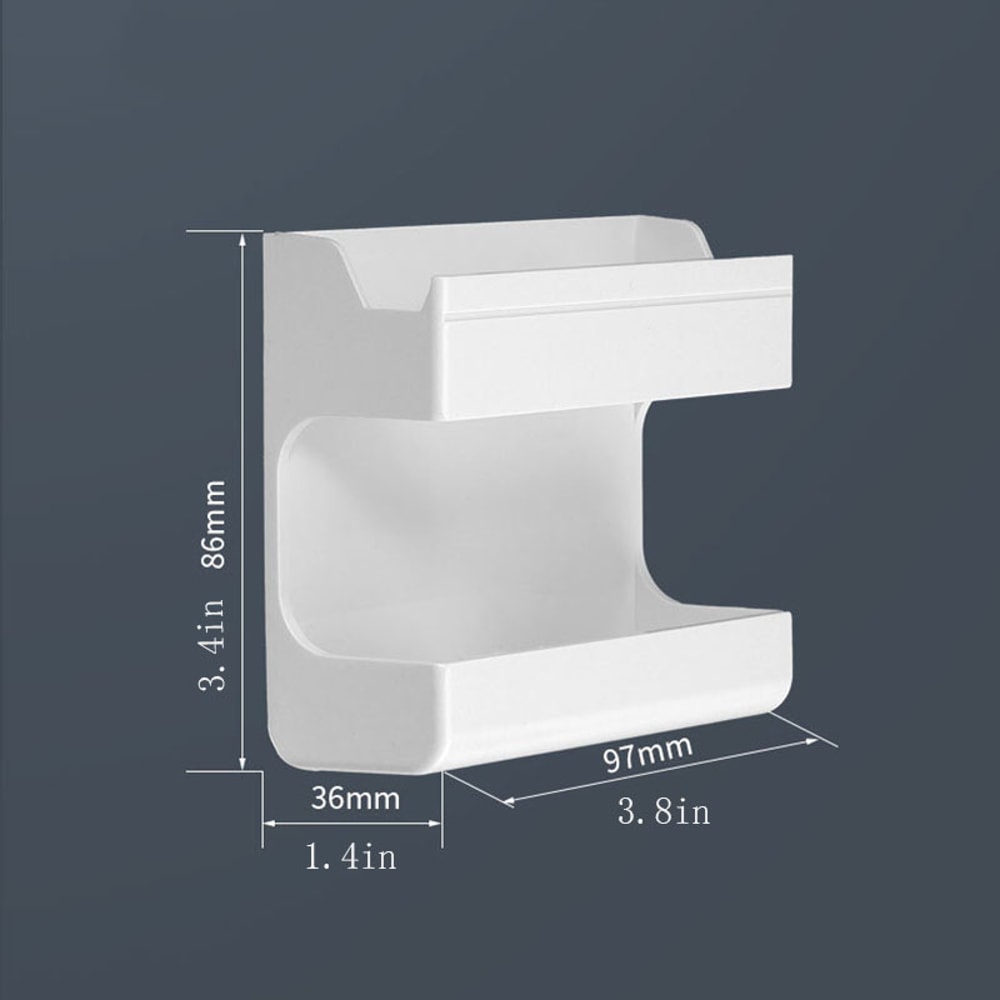 Modern Wall Mounted Shelf Organizer Multi Functional Holder for Remote Controls & Phones