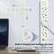 2500W Power Strip with AC Outlet USB Ports Multiprise Extension Cord Fast Charging Surge Prote