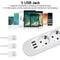 2500W Power Strip with AC Outlet USB Ports Multiprise Extension Cord Fast Charging Surge Prote