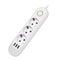 2500W Power Strip with AC Outlet USB Ports Multiprise Extension Cord Fast Charging Surge Prote