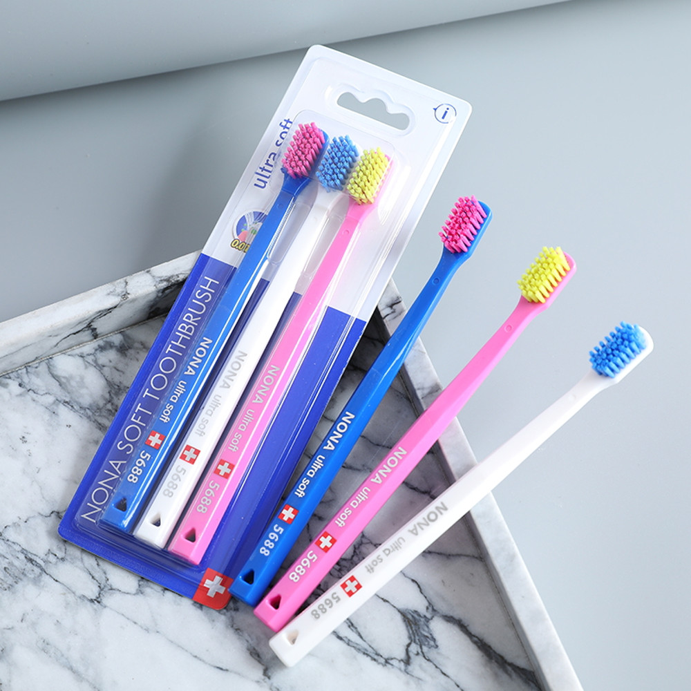 Nona UltraSoft Microfiber Toothbrush SwissStyle 5460 High Density For Gentle Cleaning  Gum Care 0