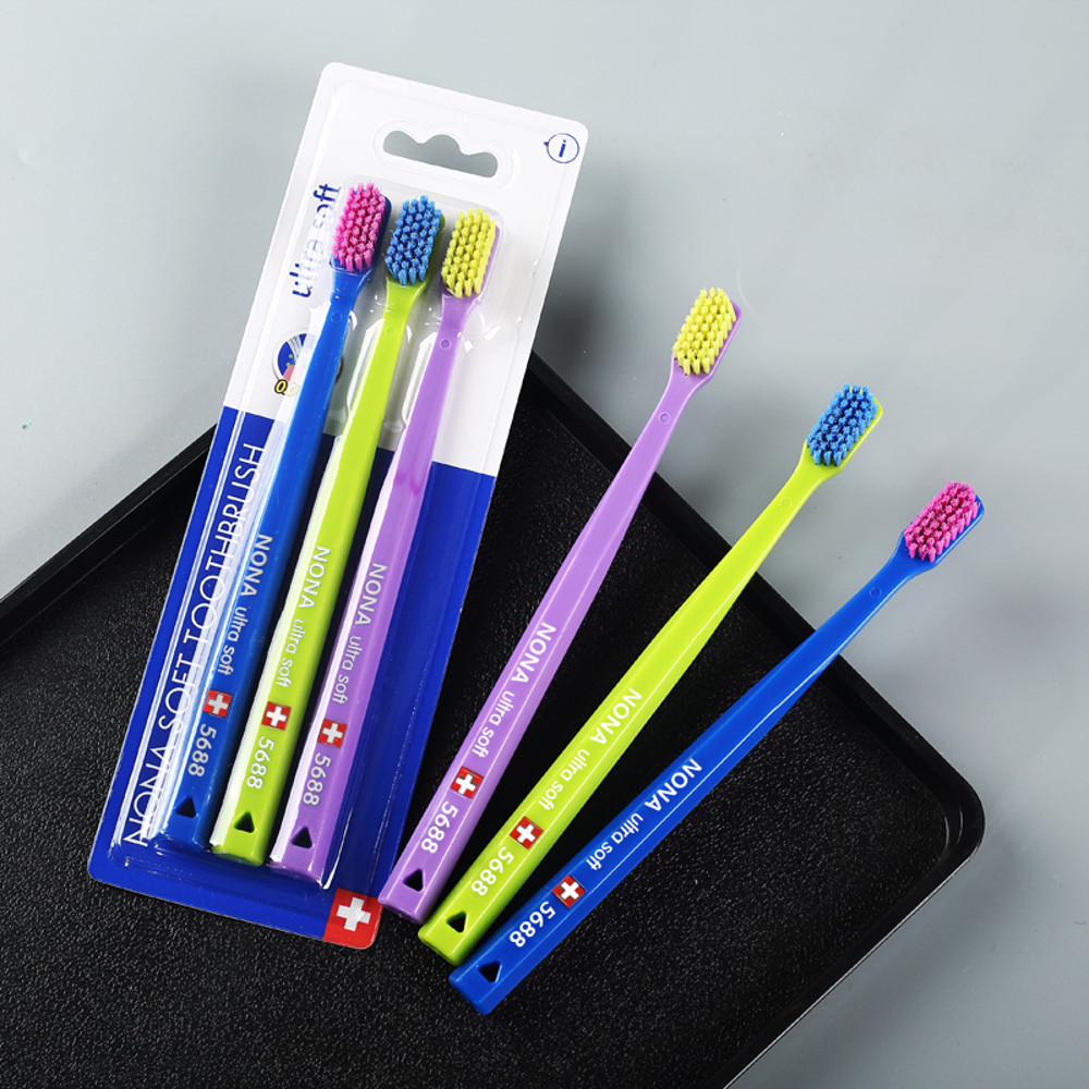 Nona UltraSoft Microfiber Toothbrush SwissStyle 5460 High Density For Gentle Cleaning  Gum Care 1