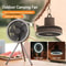 Rechargeable Camping Fan With Power Bank LED Light Portable Desktop Ceiling Fan 10000mAh Battery 2