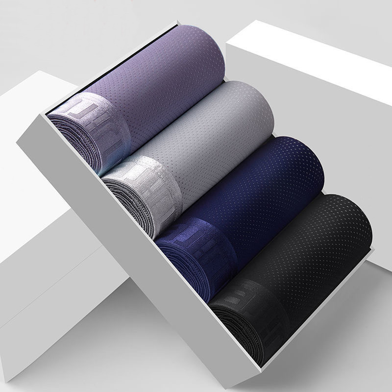 Ice Silk Mesh Boxer Shorts For Men Cool Comfortable  Sexy Slim Fit Underpants 6