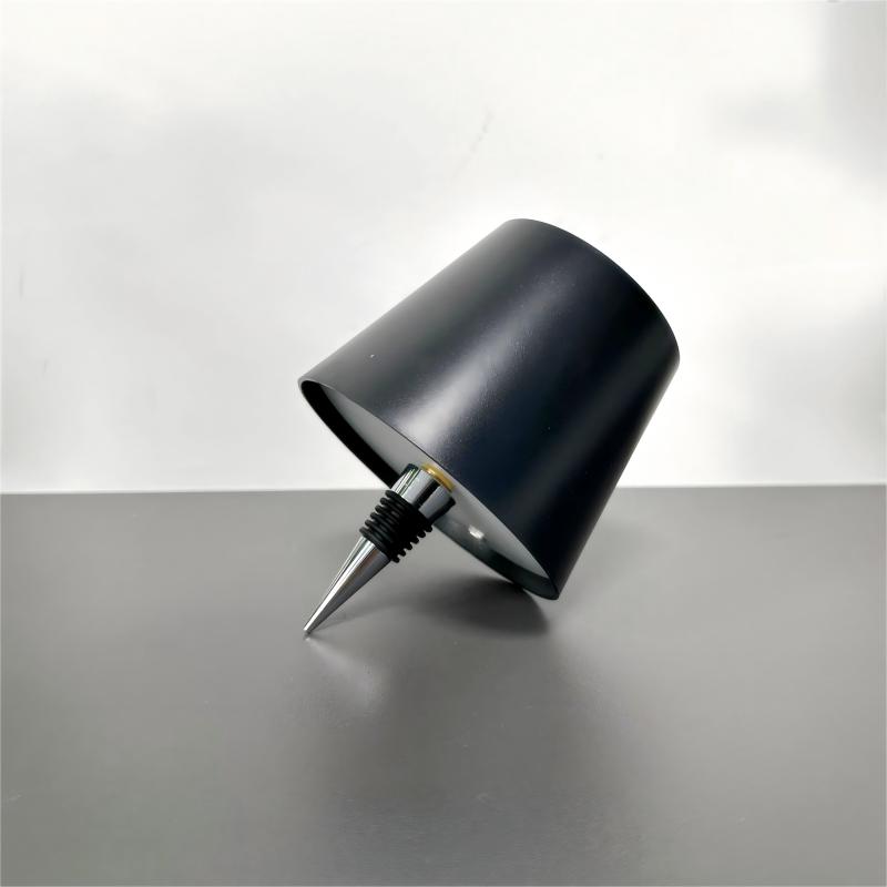 Wine Bottle LED Table Lamp – USB Rechargeable, Wireless, Top Touch Dimmer, 3-Color Lighting